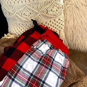 2 pairs of cute flannel PJ pants